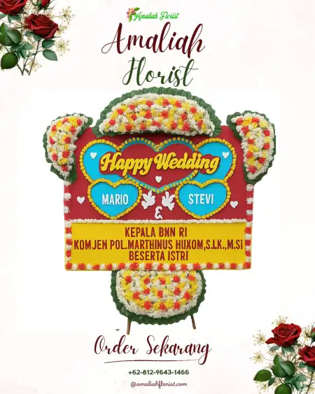 Papan Bunga Pernikahan Demung